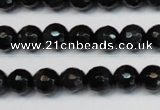 CTE1185 15.5 inches 6mm faceted round blue tiger eye beads