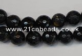 CTE1186 15.5 inches 8mm faceted round blue tiger eye beads