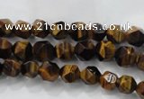 CTE1200 15 inches 6mm faceted nuggets yellow tiger eye beads