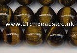 CTE1211 15.5 inches 8mm round AB grade yellow tiger eye beads