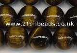 CTE1213 15.5 inches 12mm round AB grade yellow tiger eye beads