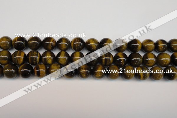 CTE1213 15.5 inches 12mm round AB grade yellow tiger eye beads