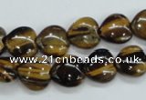 CTE122 15.5 inches 12*12mm heart yellow tiger eye beads wholesale