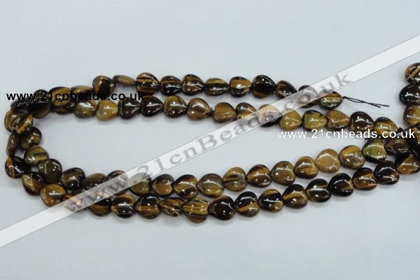 CTE122 15.5 inches 12*12mm heart yellow tiger eye beads wholesale