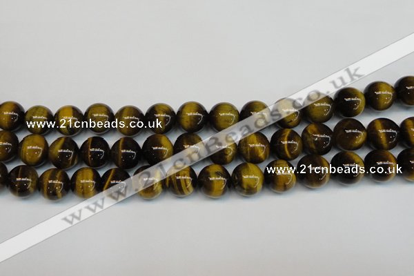 CTE1220 15.5 inches 10mm round AB+ grade yellow tiger eye beads