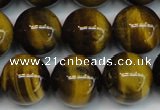 CTE1221 15.5 inches 12mm round AB+ grade yellow tiger eye beads