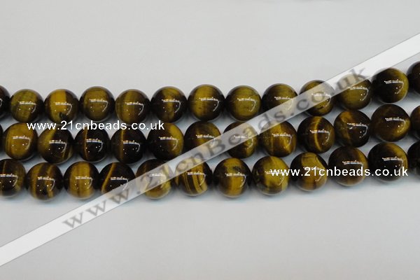 CTE1223 15.5 inches 16mm round AB+ grade yellow tiger eye beads