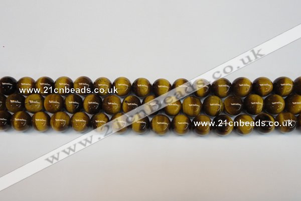 CTE1227 15.5 inches 8mm round A grade yellow tiger eye beads