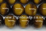 CTE1229 15.5 inches 12mm round A grade yellow tiger eye beads