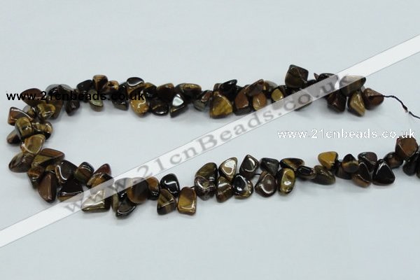 CTE123 15.5 inches 8*12mm nugget yellow tiger eye beads wholesale