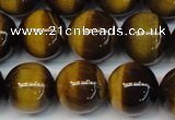 CTE1236 15.5 inches 10mm round A+ grade yellow tiger eye beads