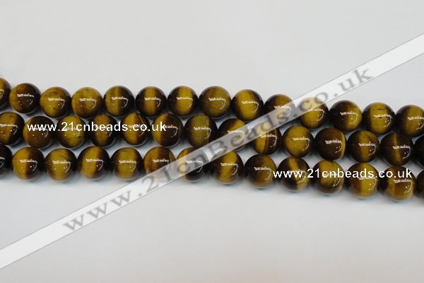 CTE1236 15.5 inches 10mm round A+ grade yellow tiger eye beads