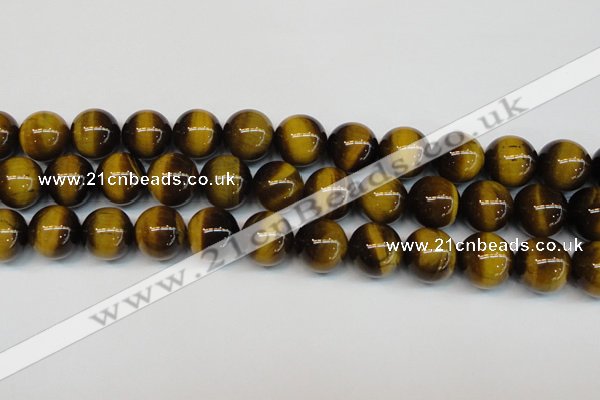 CTE1239 15.5 inches 16mm round A+ grade yellow tiger eye beads