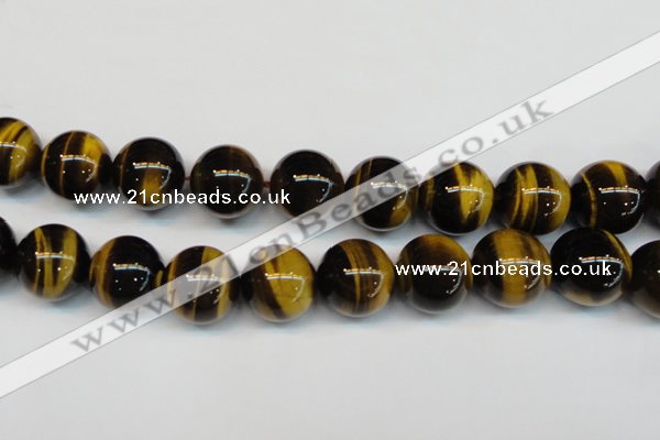 CTE1254 15.5 inches 14mm round AAA grade yellow tiger eye beads