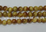 CTE127 15.5 inches 6mm round yellow tiger eye gemstone beads