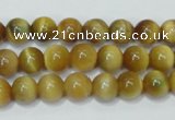 CTE128 15.5 inches 8mm round yellow tiger eye gemstone beads