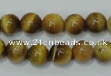 CTE129 15.5 inches 10mm round yellow tiger eye gemstone beads