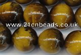 CTE1313 15.5 inches 12mm round B grade yellow tiger eye beads