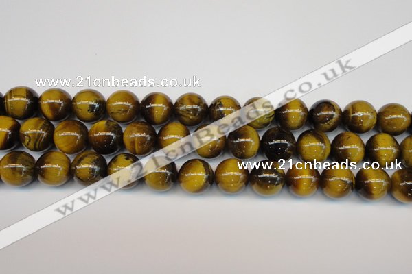 CTE1313 15.5 inches 12mm round B grade yellow tiger eye beads