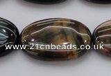 CTE1368 15.5 inches 30*40mm oval yellow & blue tiger eye beads