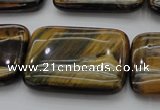 CTE1382 15.5 inches 22*30mm rectangle yellow & blue tiger eye beads