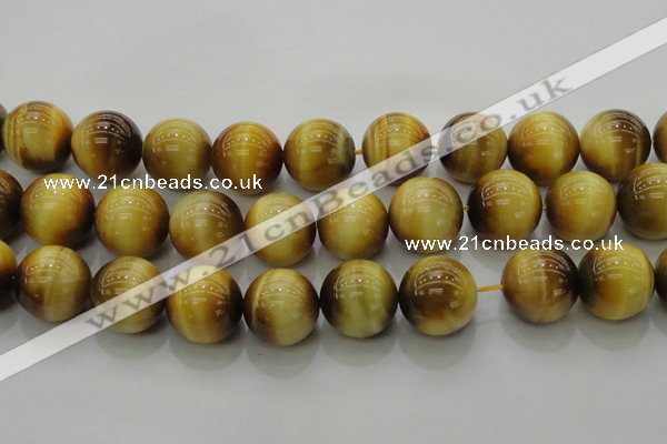 CTE1407 15.5 inches 18mm round golden tiger eye beads wholesale