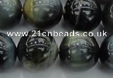 CTE1455 15.5 inches 14mm round golden & blue tiger eye beads