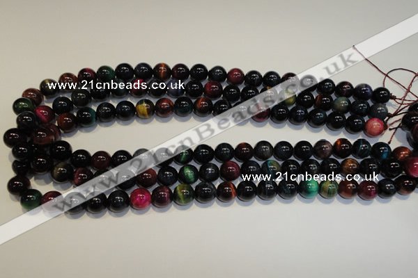 CTE148 15.5 inches 10mm round colorful tiger eye beads wholesale