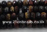 CTE1481 15.5 inches 5*8mm faceted rondelle mixed tiger eye beads