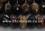 CTE1484 15.5 inches 8*14mm faceted rondelle mixed tiger eye beads