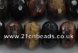 CTE1486 15.5 inches 12*18mm faceted rondelle mixed tiger eye beads