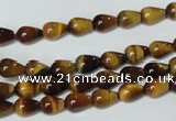 CTE150 15.5 inches 5*8mm teardrop yellow tiger eye gemstone beads