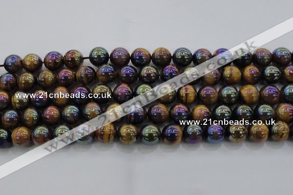 CTE1503 15.5 inches 10mm round AB-color yellow tiger eye beads