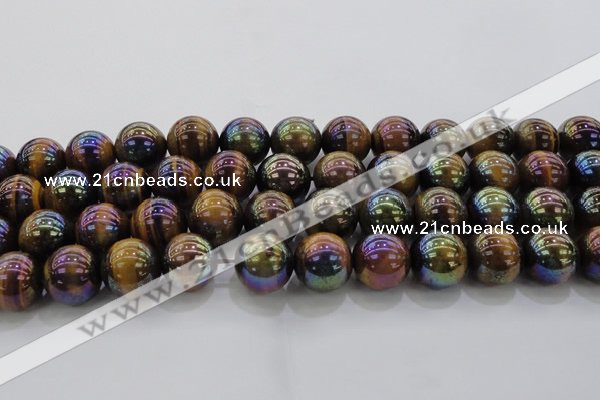 CTE1505 15.5 inches 14mm round AB-color yellow tiger eye beads