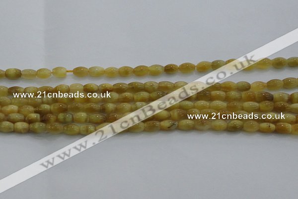 CTE1513 15.5 inches 4*6mm rice golden tiger eye beads wholesale