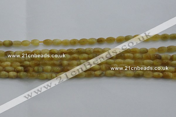 CTE1513 15.5 inches 4*6mm rice golden tiger eye beads wholesale