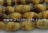 CTE1516 15.5 inches 8*12mm rice golden tiger eye beads wholesale