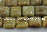 CTE1527 15.5 inches 12*12mm square golden tiger eye beads wholesale