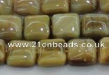 CTE1527 15.5 inches 12*12mm square golden tiger eye beads wholesale