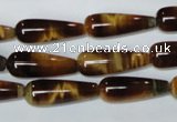 CTE153 15.5 inches 8*22mm teardrop yellow tiger eye gemstone beads