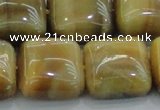 CTE1531 15.5 inches 20*20mm square golden tiger eye beads wholesale