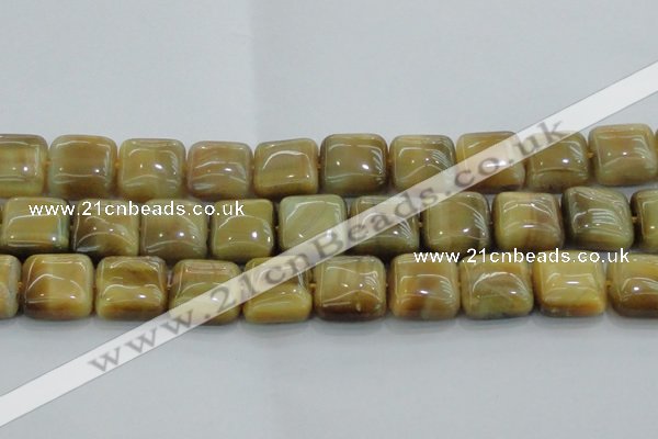 CTE1531 15.5 inches 20*20mm square golden tiger eye beads wholesale