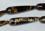 CTE154 15.5 inches 8*35mm teardrop yellow tiger eye gemstone beads