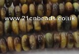 CTE1545 15.5 inches 4*6mm rondelle golden & blue tiger eye beads