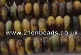 CTE1546 15.5 inches 4*8mm rondelle golden & blue tiger eye beads