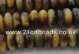 CTE1547 15.5 inches 6*10mm rondelle golden & blue tiger eye beads