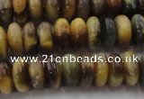 CTE1547 15.5 inches 6*10mm rondelle golden & blue tiger eye beads