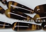 CTE155 15.5 inches 10*30mm teardrop yellow tiger eye gemstone beads