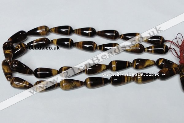 CTE156 15.5 inches 12*26mm teardrop yellow tiger eye gemstone beads