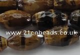 CTE1582 15.5 inches 12*16mm faceted rice yellow tiger eye beads